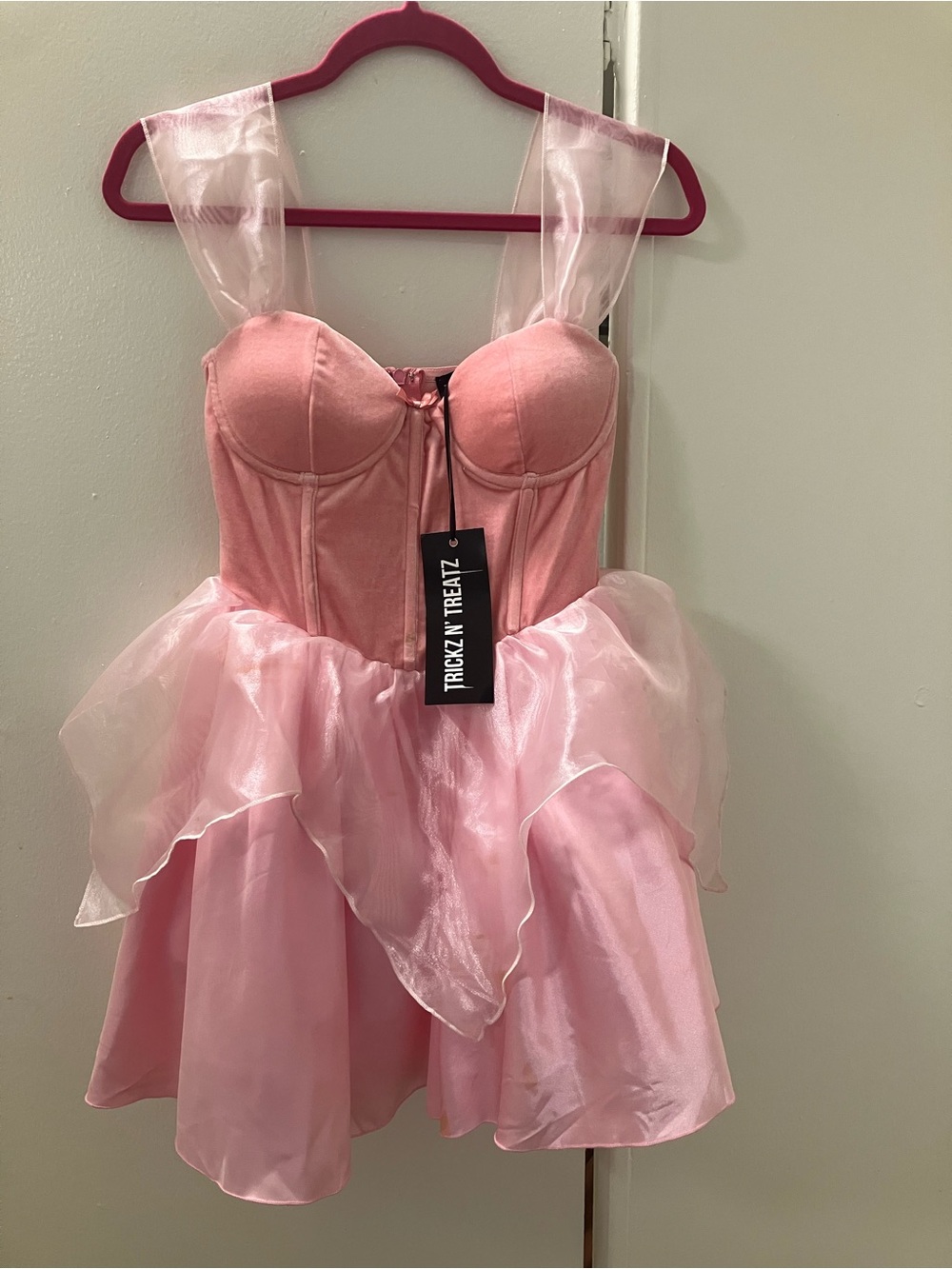New W Tag Dolls Kill "Trickz N' Treatz" Pink Princess Halloween Costume Dress XS